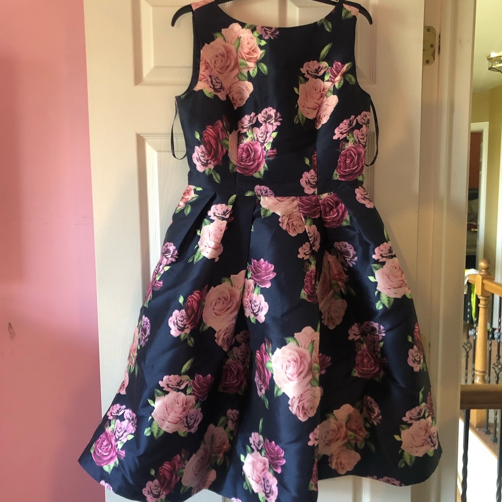 Floral tea length dress
